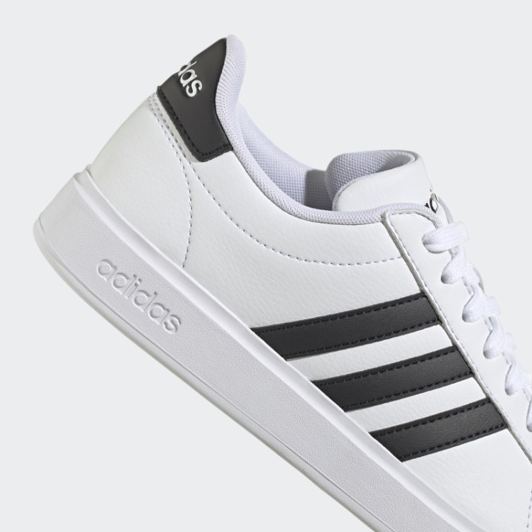 Moda Adidas Grand Court Cloudfoam Estilo De Vida Tênis Confortável Preto