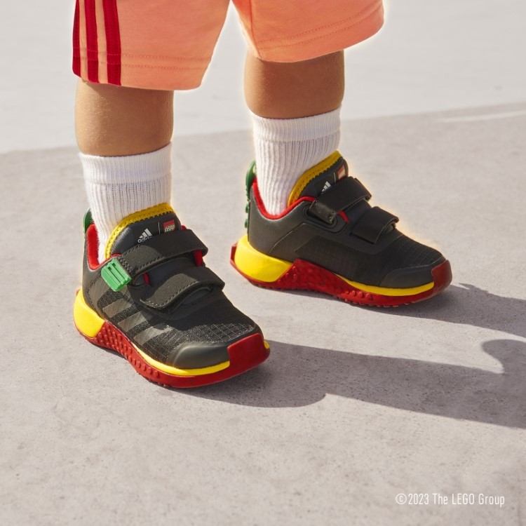 Adidas Dna X Lego Sapatos De Velcro De Duas Tiras Moda Preta