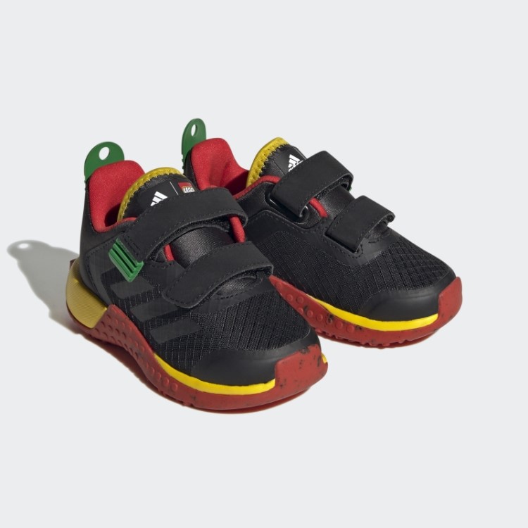 Sapato Preto Adidas Dna X Lego Com Duas Tiras De Velcro