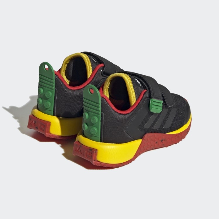 Sapato Preto Adidas Dna X Lego Com Duas Tiras De Velcro
