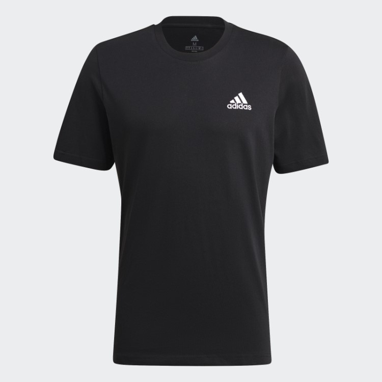 T-shirt Com Logótipo Pequeno Bordado Essencial Adidas Preta