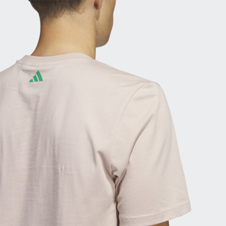 Taupe Camiseta Adidas Chain Net Com Estampa De Basquete
