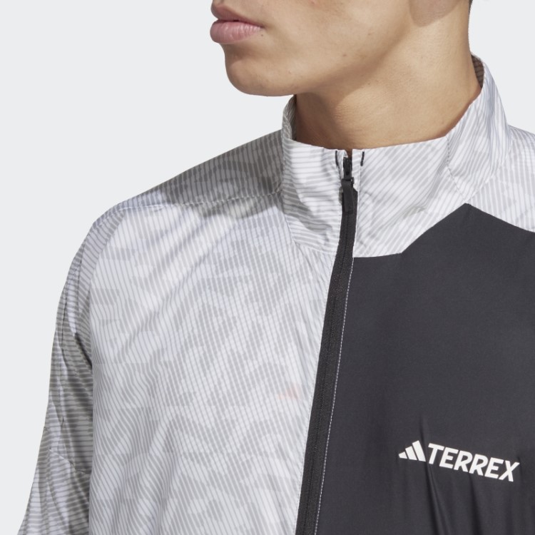 Elegante Adidas Terrex Trail Running Blusão Cinza