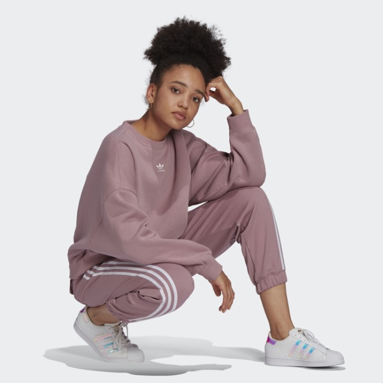 Moletom De Lã Malva Adicolor Essentials Adidas