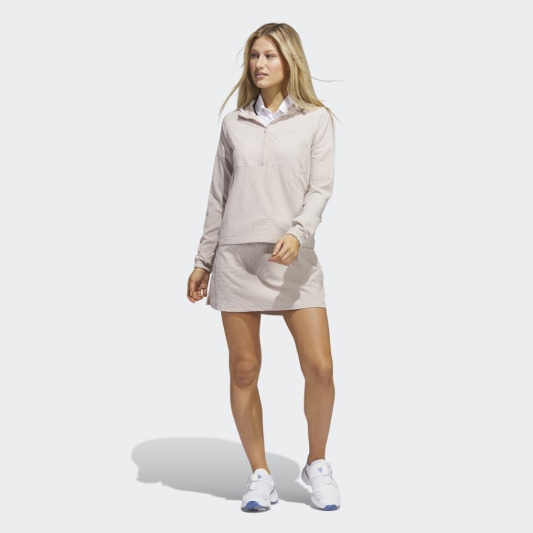 Moletom Taupe Seersucker 1/4 Com Capuz De Golfe Adidas