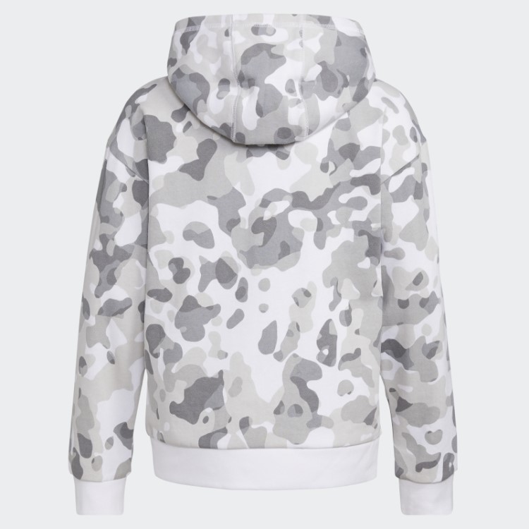 Pulôver Camo Allover Com Capuz (tamanho Estendido) Branco Adidas