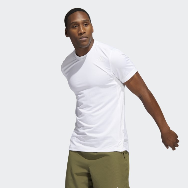 Camiseta Branca Adidas Aeromotion