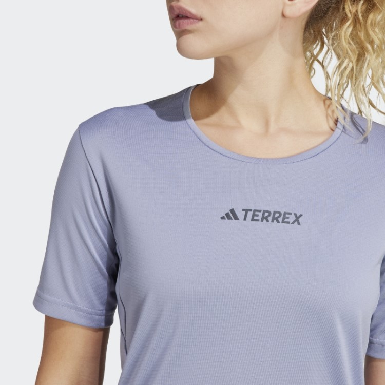 Terrex Multi Tee Adidas Prata Violeta