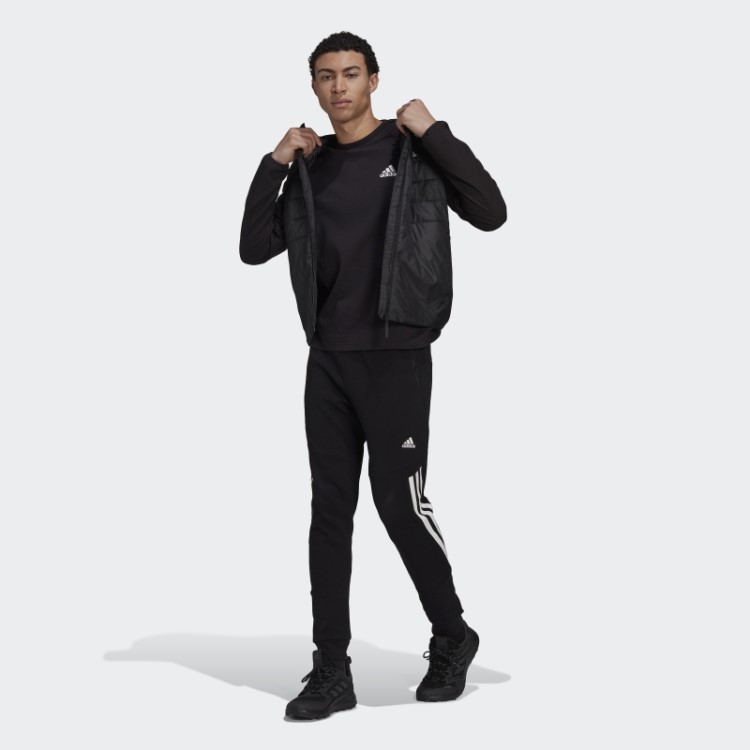 Jaqueta Híbrida Com Capuz Isolado Adidas Black Essentials