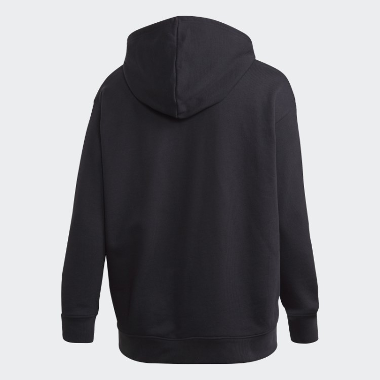 Moletom Adidas Preto Com Capuz Trefoil (tamanho Grande)