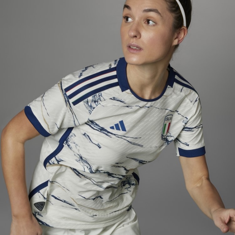 Itália 23 Away Camisa Feminina Autêntica Branca Adidas