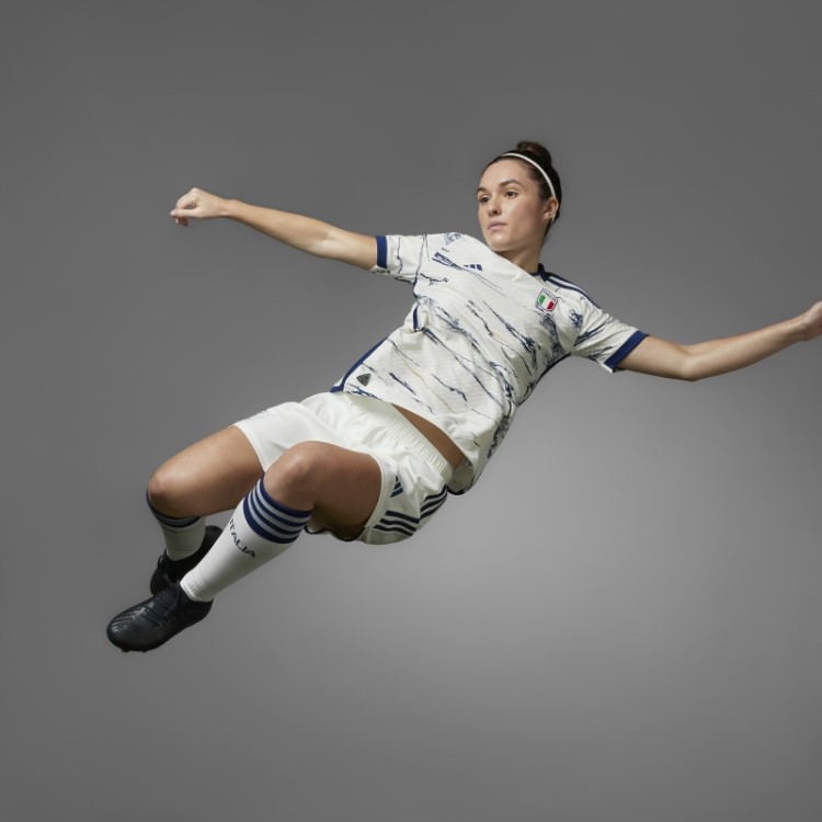 Itália 23 Away Camisa Feminina Autêntica Branca Adidas