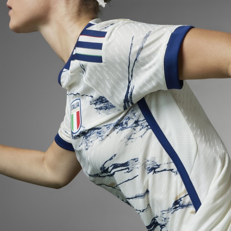 Itália 23 Away Camisa Feminina Autêntica Branca Adidas