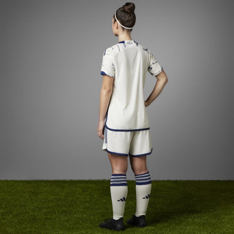 Itália 23 Away Camisa Feminina Autêntica Branca Adidas