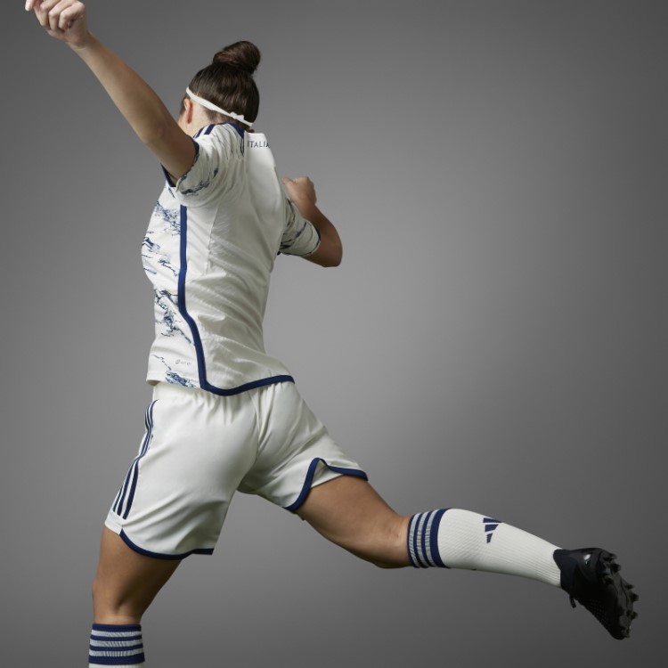 Itália 23 Away Camisa Feminina Autêntica Branca Adidas