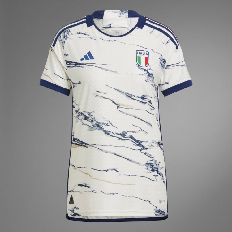 Itália 23 Away Camisa Feminina Autêntica Branca Adidas