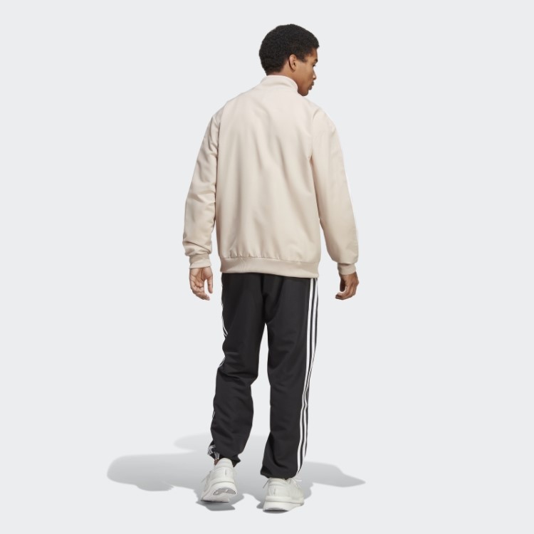 Adidas Agasalho Taupe Tecido Com As 3 Listras