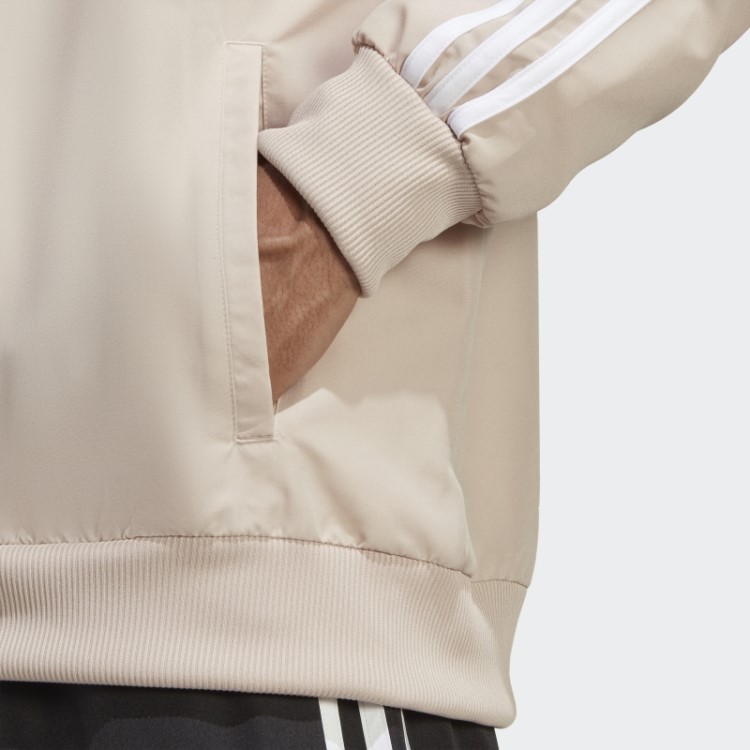 Adidas Agasalho Taupe Tecido Com As 3 Listras