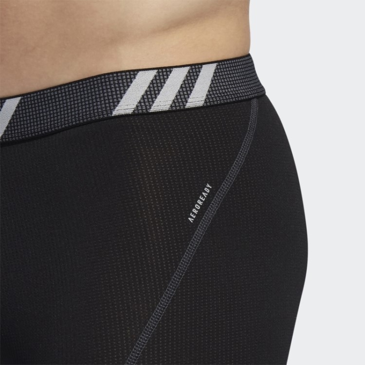 Cuecas Boxer Pretas De Malha De Desempenho Adidas 3 Pares (grande E Alto)