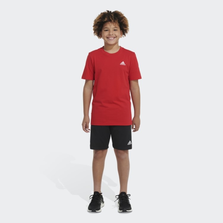 Camiseta Com Logo Emb Essencial Escarlate Adidas