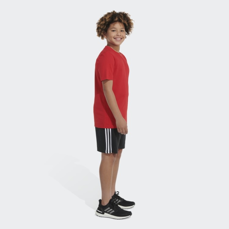 Camiseta Com Logo Emb Essencial Escarlate Adidas
