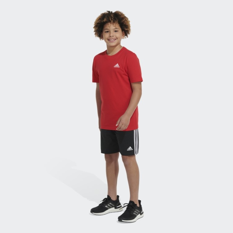 Camiseta Com Logo Emb Essencial Escarlate Adidas