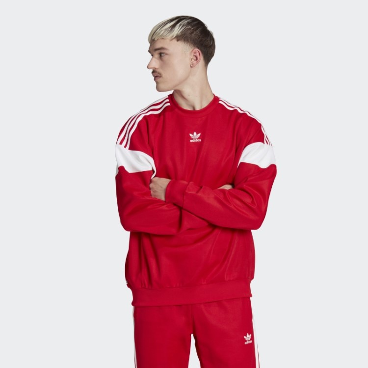 Sweatshirt Escarlate Adidas Adicolor Classics Cut Line Crew