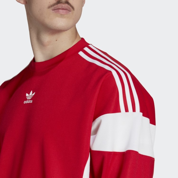 Sweatshirt Escarlate Adidas Adicolor Classics Cut Line Crew