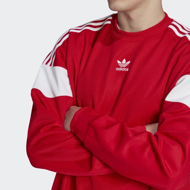 Sweatshirt Escarlate Adidas Adicolor Classics Cut Line Crew