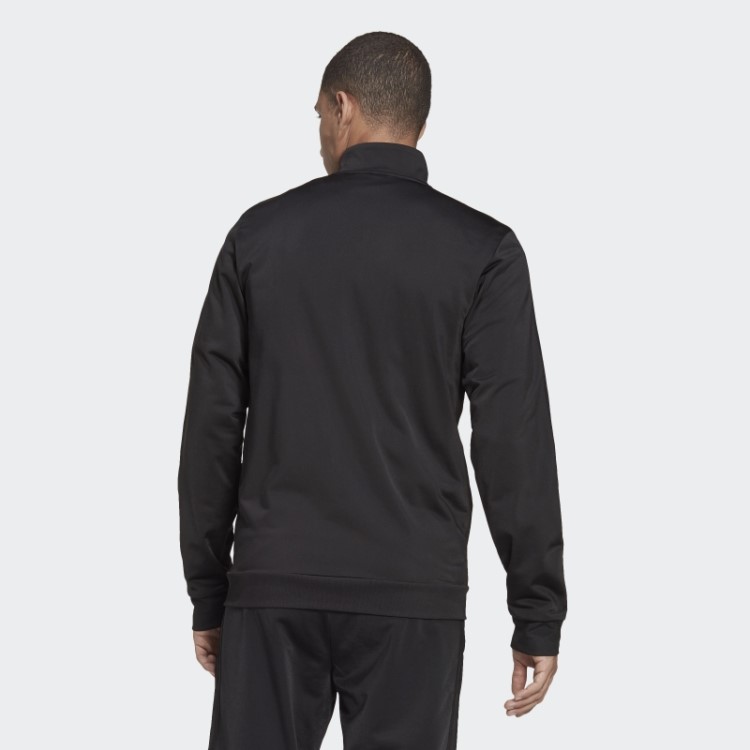 Jaqueta Esportiva Com As Três Listras Preta Essencial Para Aquecimento Adidas
