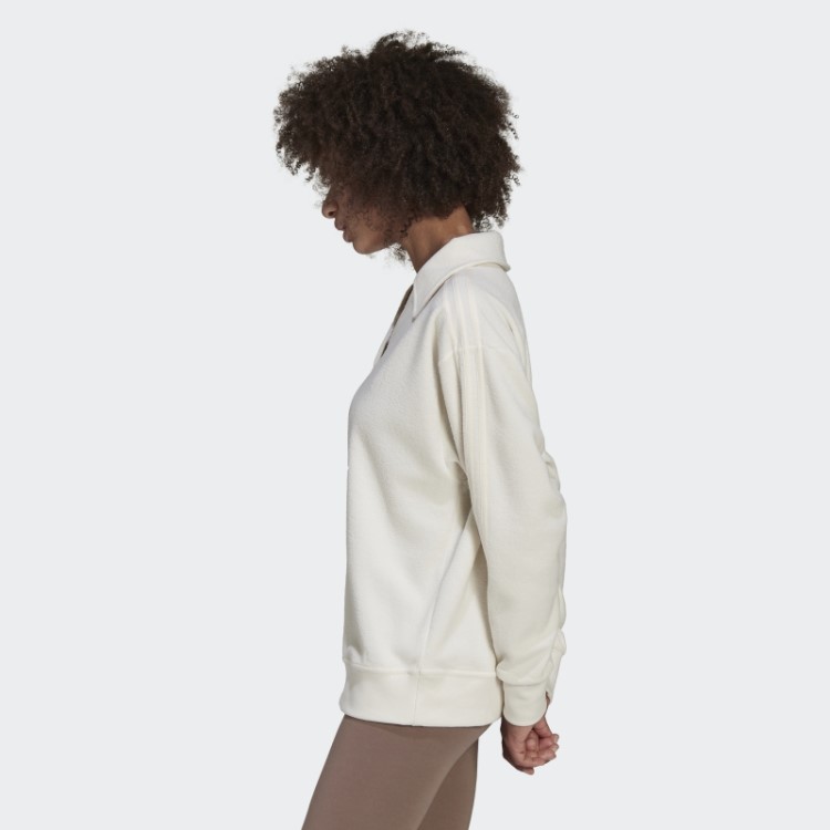 Moletom Felpudo Premium Com Decote Em V Branco Adidas