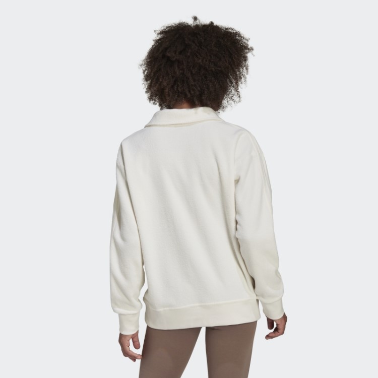 Moletom Felpudo Premium Com Decote Em V Branco Adidas