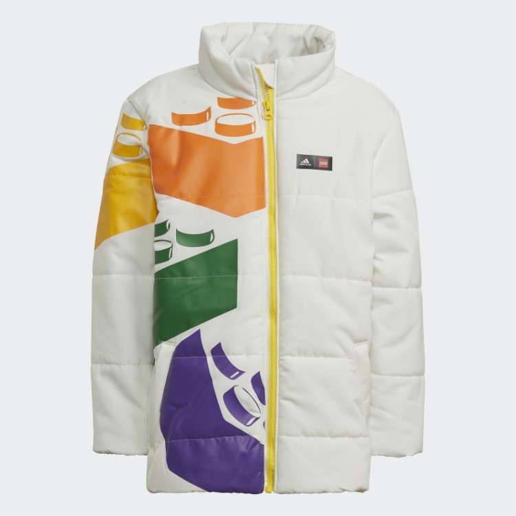 Jaqueta Acolchoada De Inverno Adidas X Classic Lego Fashion Branca