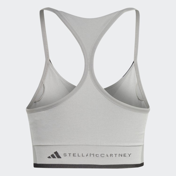 Mgh Cinza Sólido Adidas By Stella Mccartney Moda Sutiã Esportivo De Sustentação Média