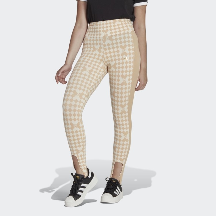 Meia-calça Com Estampa Allover Ski Adidas Fashion White