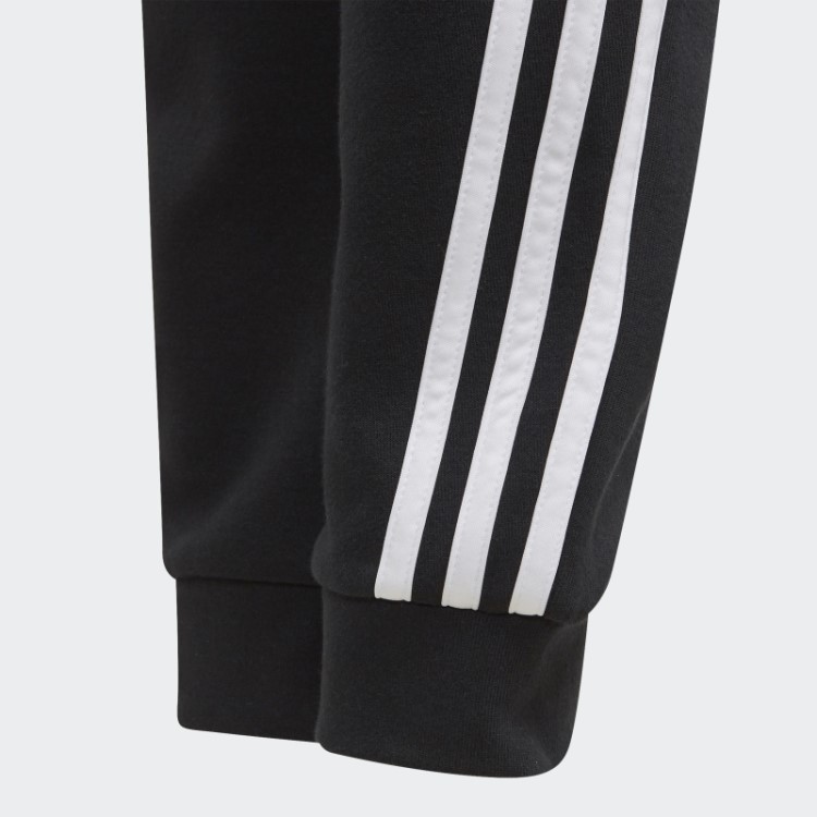 Calça Afunilada Com As Três Listras Preta Adidas