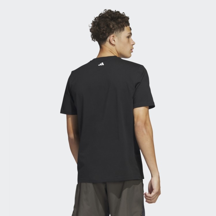 Camiseta Preta Com Estampa De Basquete Adidas Chain Net