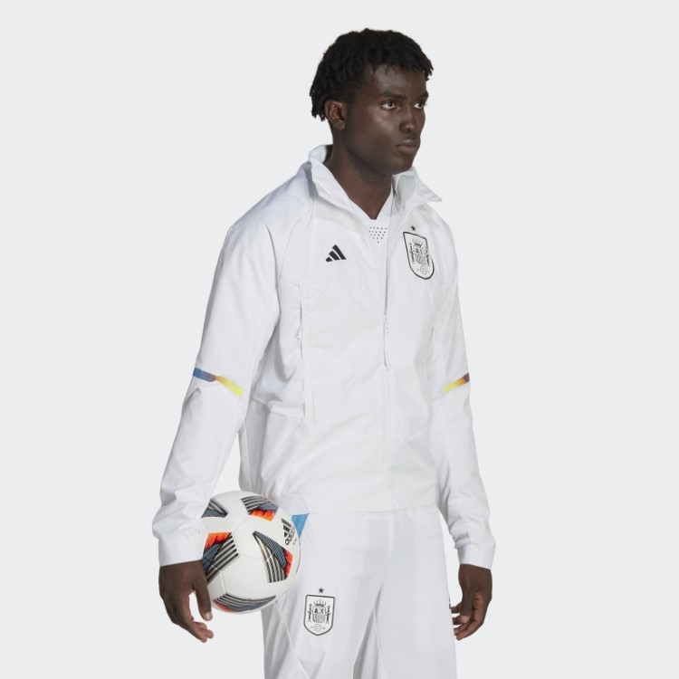 Jaqueta Hino Do Dia Do Jogo Da Espanha Adidas Branco