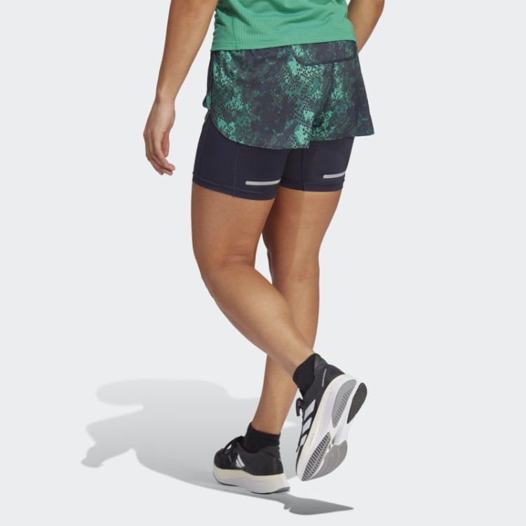 Bermuda 2 Em 1 Preta Adidas Run Fast