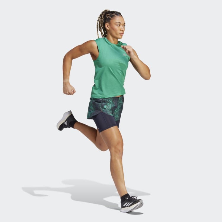 Bermuda 2 Em 1 Preta Adidas Run Fast