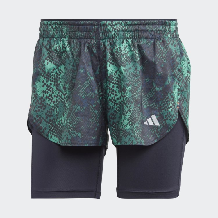 Bermuda 2 Em 1 Preta Adidas Run Fast