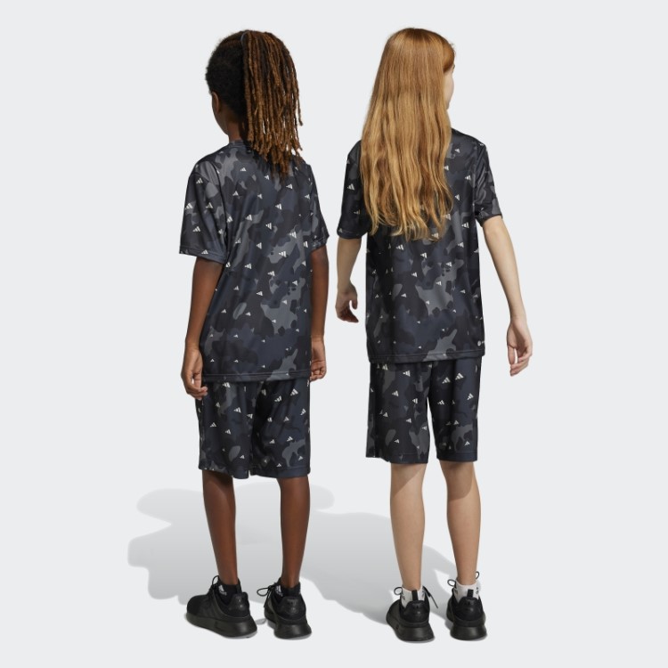 Shorts Estampados Aeroready Sazonais Essenciais Para O Trem Ajuste Regular Cinza Adidas