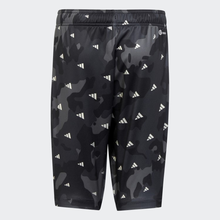 Shorts De Ajuste Regular Cinza Aeroready Estampados Sazonais Essenciais De Trem Adidas