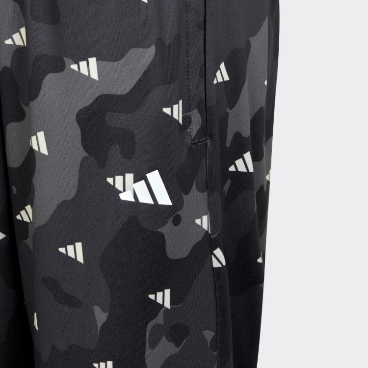 Shorts De Ajuste Regular Cinza Aeroready Estampados Sazonais Essenciais De Trem Adidas