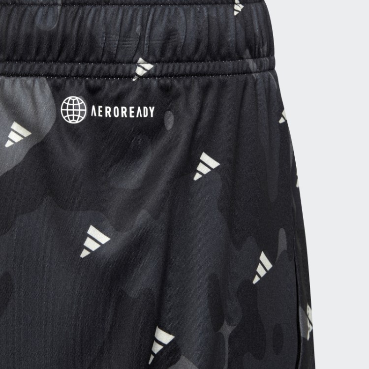Shorts De Ajuste Regular Cinza Aeroready Estampados Sazonais Essenciais De Trem Adidas