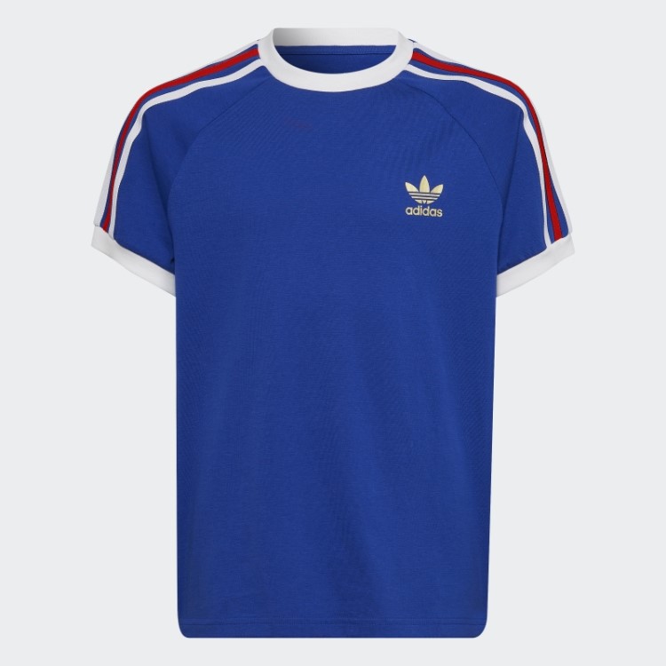 Camiseta Azul Royal Adidas Adicolor Com As Três Listras