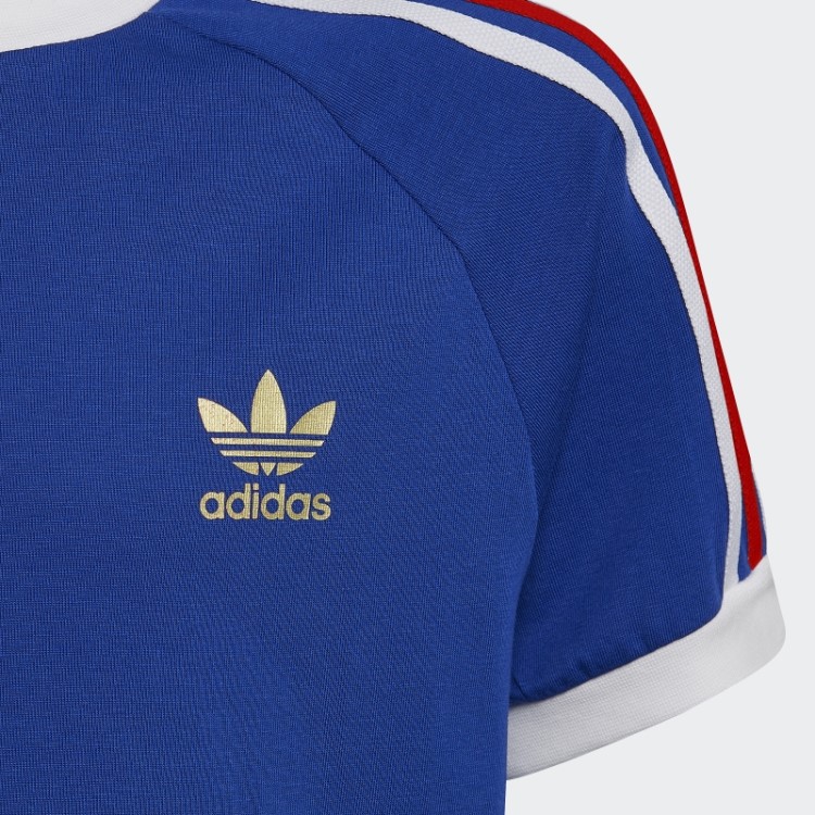Camiseta Azul Royal Adidas Adicolor Com As Três Listras