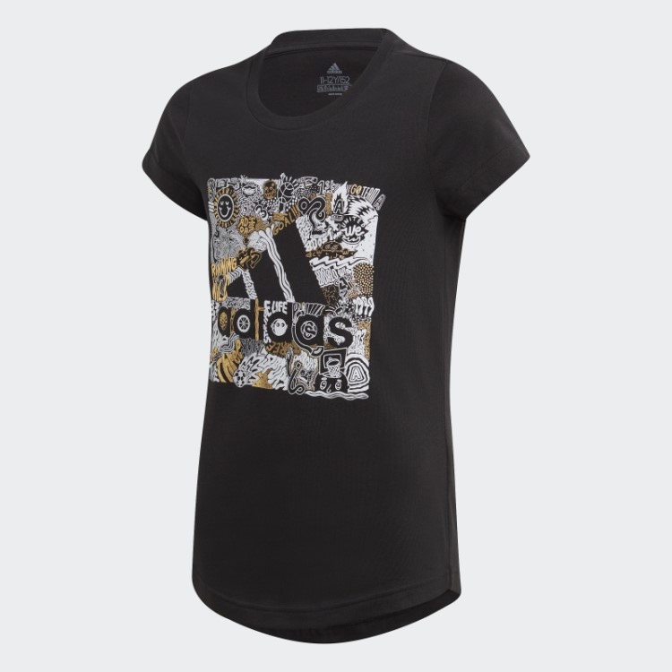 Doodle Preto Adidas Must Haves Distintivo De Camiseta Esportiva