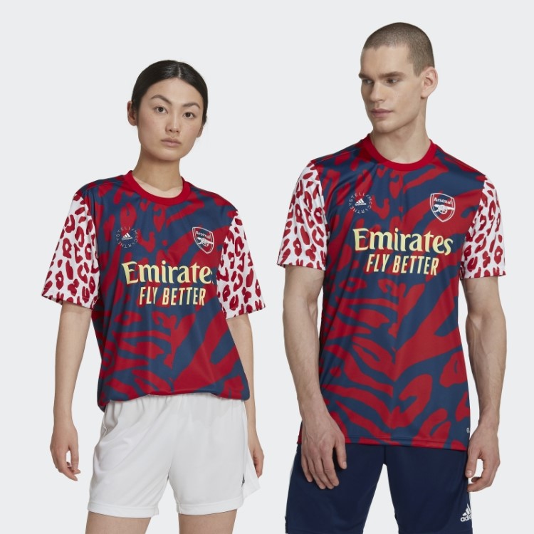 Camisa Pré-jogo Scarlet Hot Arsenal Fc X Adidas By Stella Mccartney