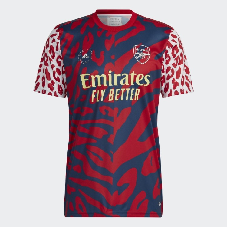 Camisa Pré-jogo Scarlet Hot Arsenal Fc X Adidas By Stella Mccartney